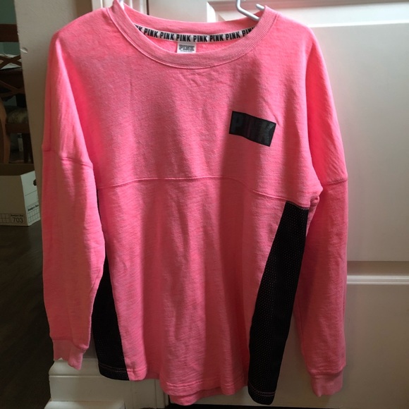 Oversized PINK Sweatshirt with Mesh - Picture 1 of 5